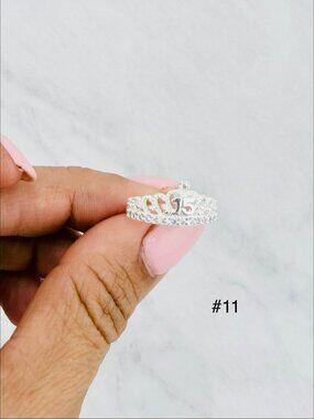 925 Sterling Silver Crown Ring – Sweet 15 / Quinceañera  Anillo en plata